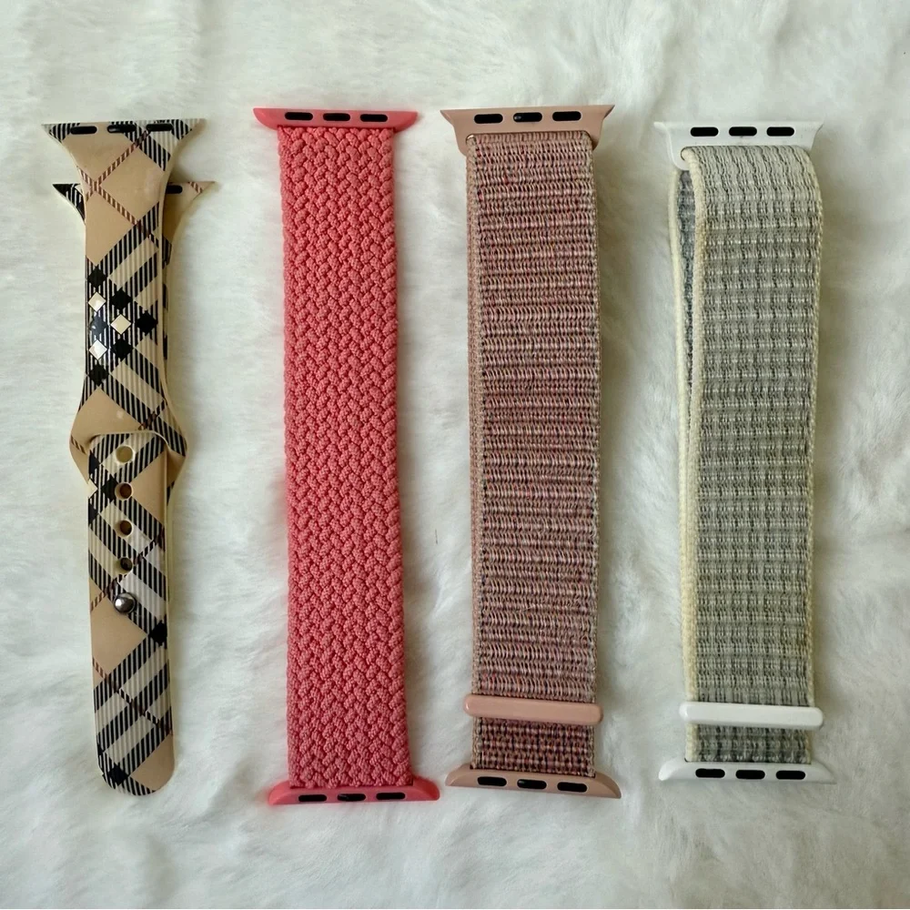 Bundle 4 Watch Bands in Various Colors designed for Apple Watch